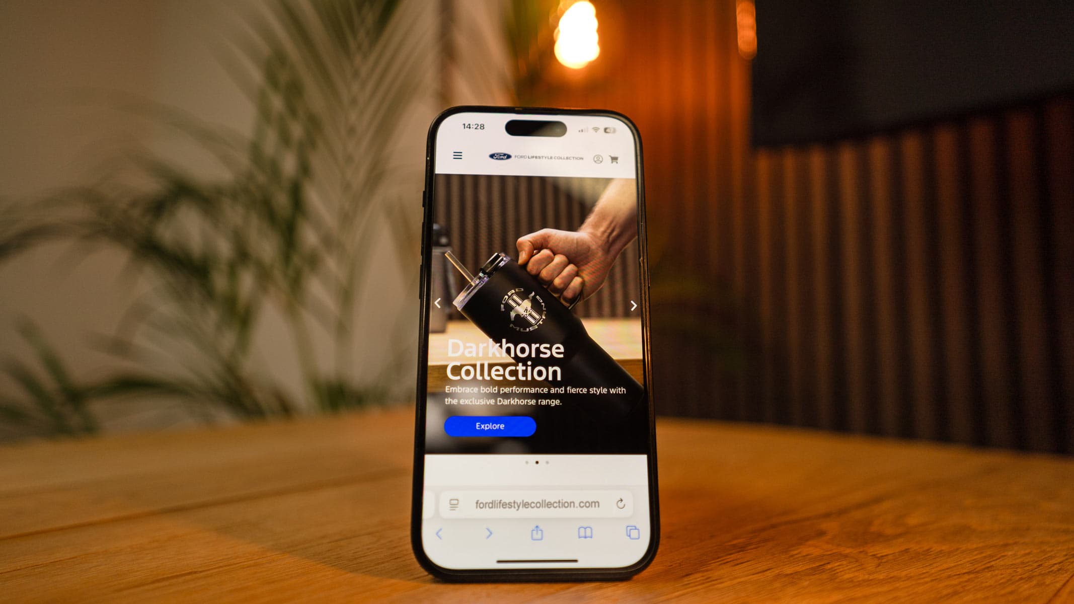 Ford Merchandise ecommerce experience displayed on a phone.